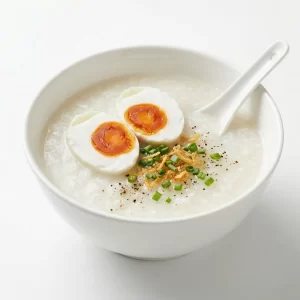 Cháo trắng trứng vịt muối