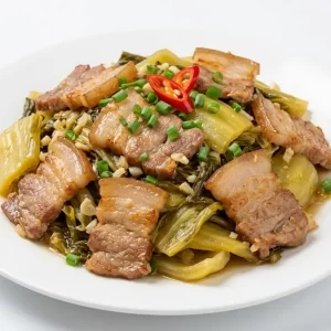 Ba rọi xào cải chua