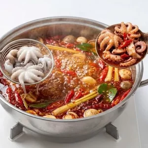 Bạch tuộc nhúng lẩu ớt