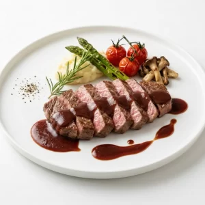 Bò Hokubee xốt rượu vang