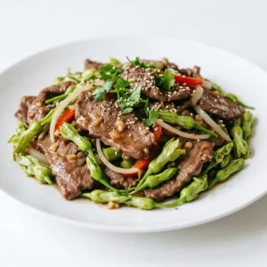 Bò xào bông thiên lý