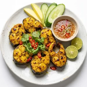 Cá chình sông nướng nghệ