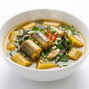 Cá chình suối om chuối