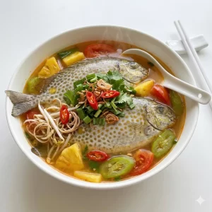 Cá dìa nấu chua cay