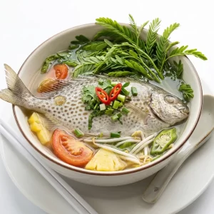 Cá dìa nấu lá me