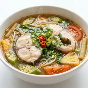 Cá giò nấu chua cay