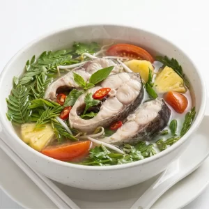 Cá giò nấu lá me