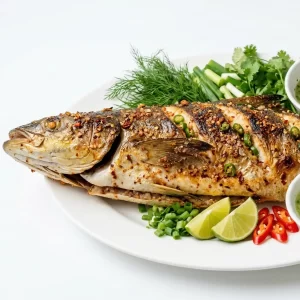 Cá giò nướng muối ớt