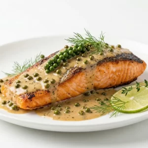 Cá hồi xốt tiêu xanh