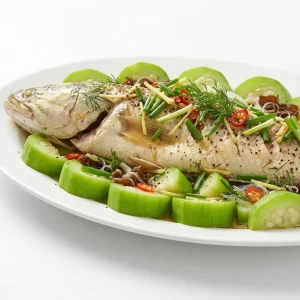 Cá lóc hấp bầu