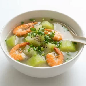 Canh bầu nấu tôm