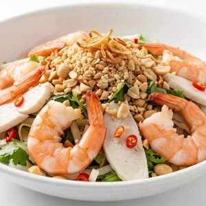 Gỏi tiến vua tôm thịt