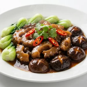 Hải sâm xốt nấm đông cô Nhật