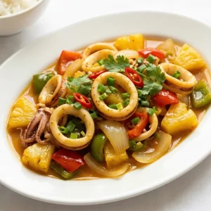 Mực xốt trái thơm