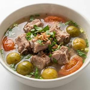 Sườn non nấu sấu