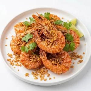 Tôm sú cháy tỏi