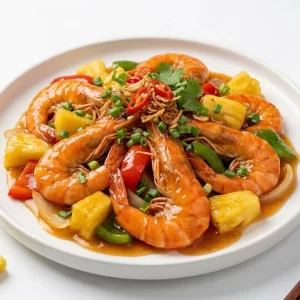 Tôm sú xốt thơm