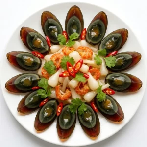 Trứng bắp thảo củ kiệu tôm khô